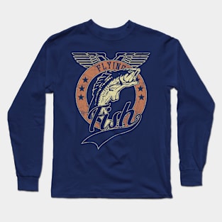 Flying Vintage Fish Long Sleeve T-Shirt